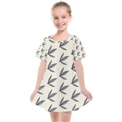 Minimalist Leaves Kids  Smock Dress by ConteMonfrey