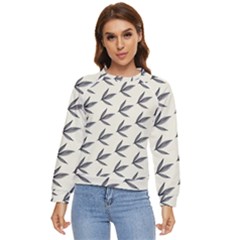 Minimalist Leaves Women s Long Sleeve Raglan Tee