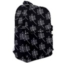 Black Cute Leaves Classic Backpack View2