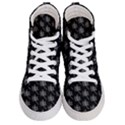 Black Cute Leaves Women s Hi-Top Skate Sneakers View1