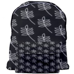 Black Cute Leaves Giant Full Print Backpack by ConteMonfrey