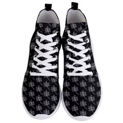 Black Cute Leaves Men s Lightweight High Top Sneakers by ConteMonfrey