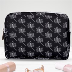 Black Cute Leaves Make Up Pouch (medium) by ConteMonfrey