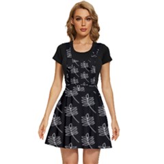 Black Cute Leaves Apron Dress by ConteMonfrey