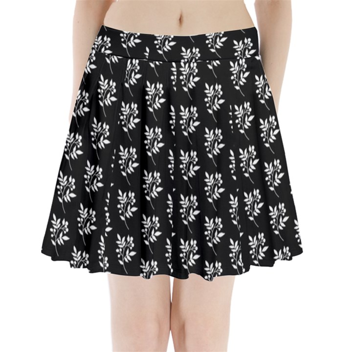 Sign Of Spring Leaves Pleated Mini Skirt