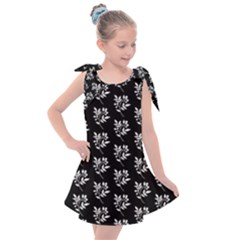 Sign Of Spring Leaves Kids  Tie Up Tunic Dress by ConteMonfrey