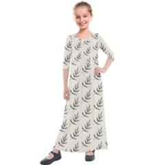 Minimalist Branch Kids  Quarter Sleeve Maxi Dress by ConteMonfrey