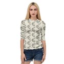 Cute Leaves Draw Quarter Sleeve Raglan Tee View1