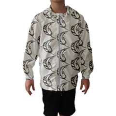 Cute Leaves Draw Kids  Hooded Windbreaker by ConteMonfrey