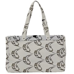 Cute Leaves Draw Canvas Work Bag by ConteMonfrey