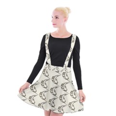 Cute Leaves Draw Suspender Skater Skirt by ConteMonfrey