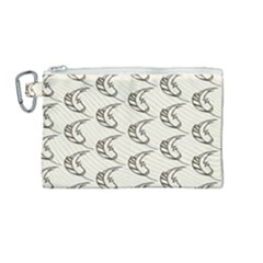 Cute Leaves Draw Canvas Cosmetic Bag (medium) by ConteMonfrey