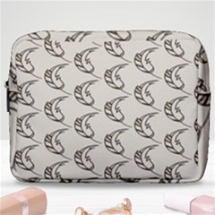 Cute Leaves Draw Make Up Pouch (large) by ConteMonfrey