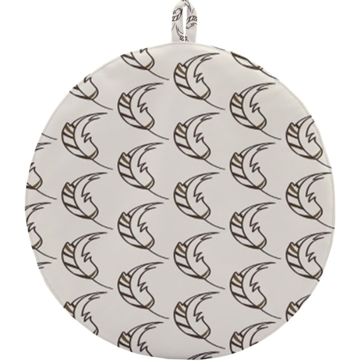 Cute Leaves Draw Round Trivet