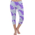 Cute Lavanda Blue Capri Yoga Leggings View1