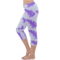 Cute Lavanda Blue Capri Yoga Leggings View2