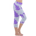 Cute Lavanda Blue Capri Yoga Leggings View3