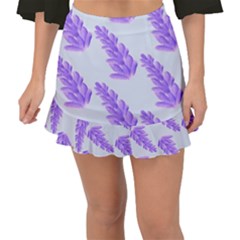 Cute Lavanda Blue Fishtail Mini Chiffon Skirt by ConteMonfrey