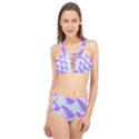 Cute Lavanda Blue Cage Up Bikini Set View1