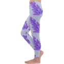 Cute Lavanda Blue Kids  Lightweight Velour Leggings View2