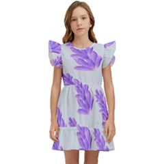 Cute Lavanda Blue Kids  Winged Sleeve Dress by ConteMonfrey