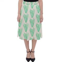 Watercolor Seaweed Classic Midi Skirt by ConteMonfrey