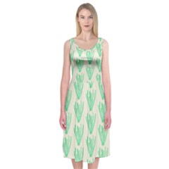 Watercolor Seaweed Midi Sleeveless Dress by ConteMonfrey