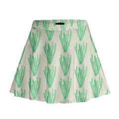 Watercolor Seaweed Mini Flare Skirt by ConteMonfrey