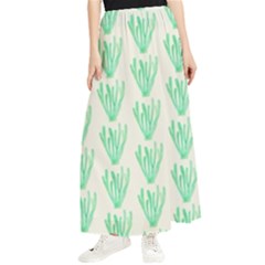 Watercolor Seaweed Maxi Chiffon Skirt by ConteMonfrey