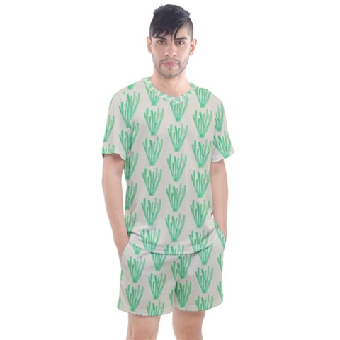 Watercolor Seaweed Men s Mesh Tee And Shorts Set by ConteMonfrey