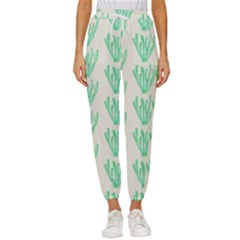 Watercolor Seaweed Cropped Drawstring Pants by ConteMonfrey