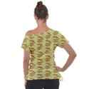 Yellow Fresh Spring Hope Off Shoulder Tie-Up Tee View2