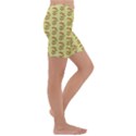 Yellow Fresh Spring Hope Kids  Lightweight Velour Capri Yoga Leggings View3