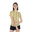 Yellow Fresh Spring Hope Back Cut Out Sport Tee View2