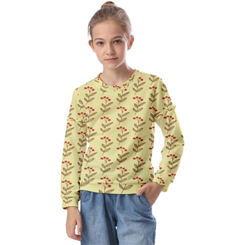 Yellow Fresh Spring Hope Kids  Long Sleeve Tee With Frill  by ConteMonfrey