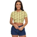 Yellow Fresh Spring Hope Side Button Cropped Tee View1