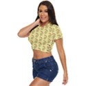 Yellow Fresh Spring Hope Side Button Cropped Tee View2