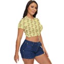 Yellow Fresh Spring Hope Side Button Cropped Tee View3