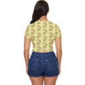 Yellow Fresh Spring Hope Side Button Cropped Tee View4