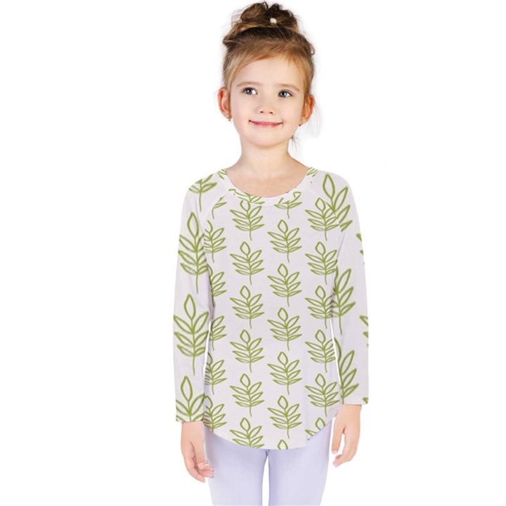 Autumn Leaves Gray Kids  Long Sleeve Tee