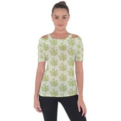 Autumn Leaves Shoulder Cut Out Short Sleeve Top by ConteMonfrey