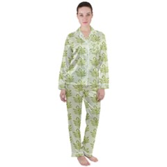 Autumn Leaves Satin Long Sleeve Pajamas Set by ConteMonfrey