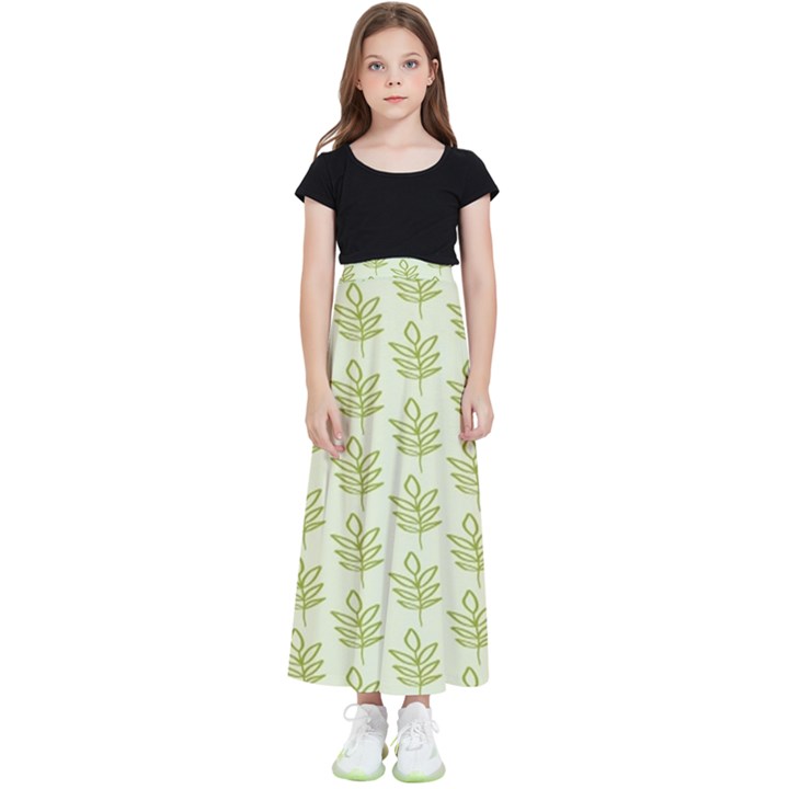 Autumn Leaves Kids  Flared Maxi Skirt