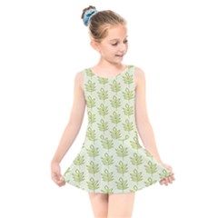 Autumn Leaves Kids  Skater Dress Swimsuit by ConteMonfrey