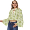 Autumn Leaves Boho Long Bell Sleeve Top View2