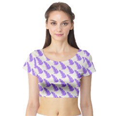 Cute Lavanda Short Sleeve Crop Top by ConteMonfrey