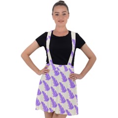 Cute Lavanda Velvet Suspender Skater Skirt by ConteMonfrey