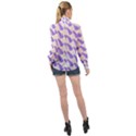 Cute Lavanda High Neck Long Sleeve Chiffon Top View2