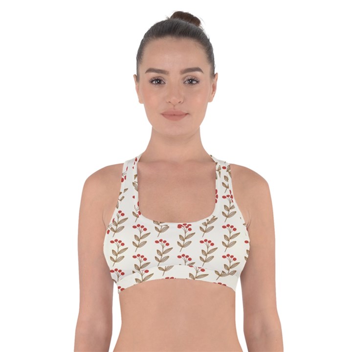 White Fresh Spring Hope Cross Back Sports Bra