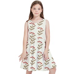 White Fresh Spring Hope Kids  Skater Dress by ConteMonfrey